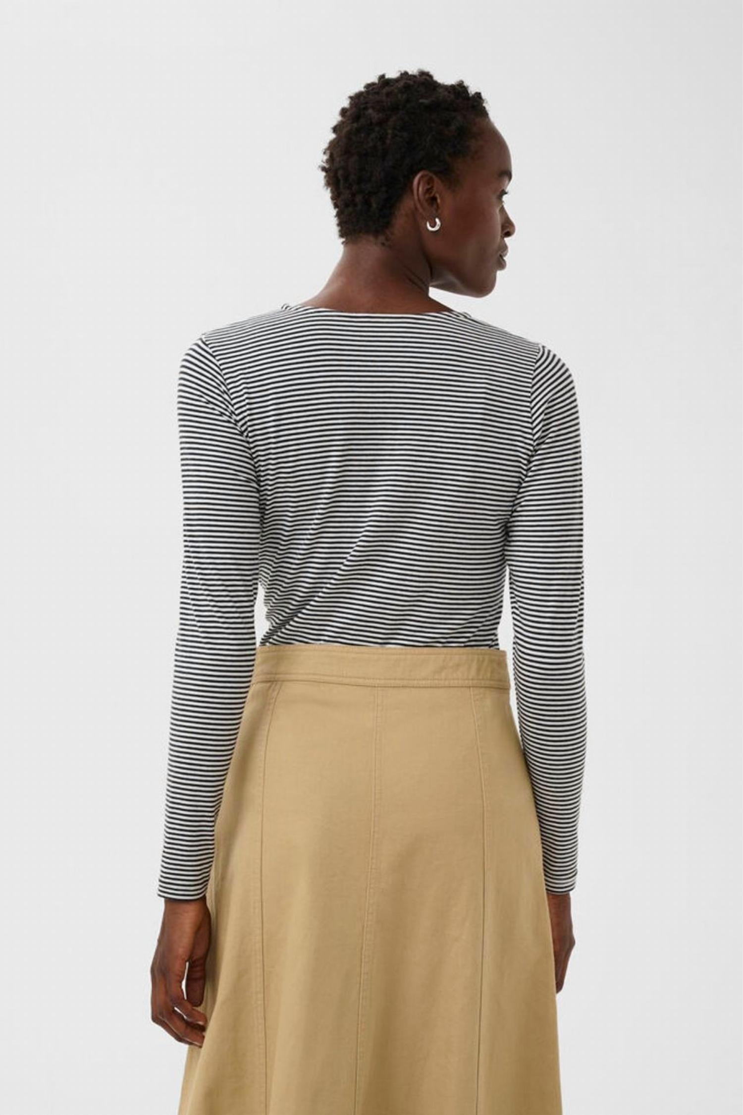 Part Two Nemajas Long Sleeve Tee in dark navy - women's long sleeve top - alternate view