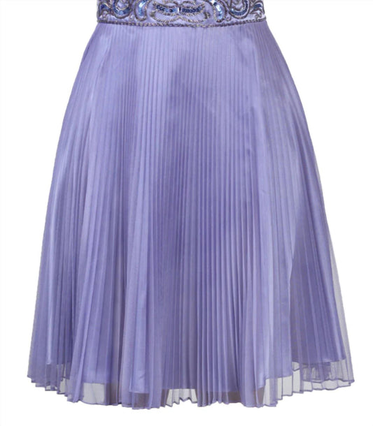 Sue Wong - Spaghetti Strap Embellished Pleated Dress