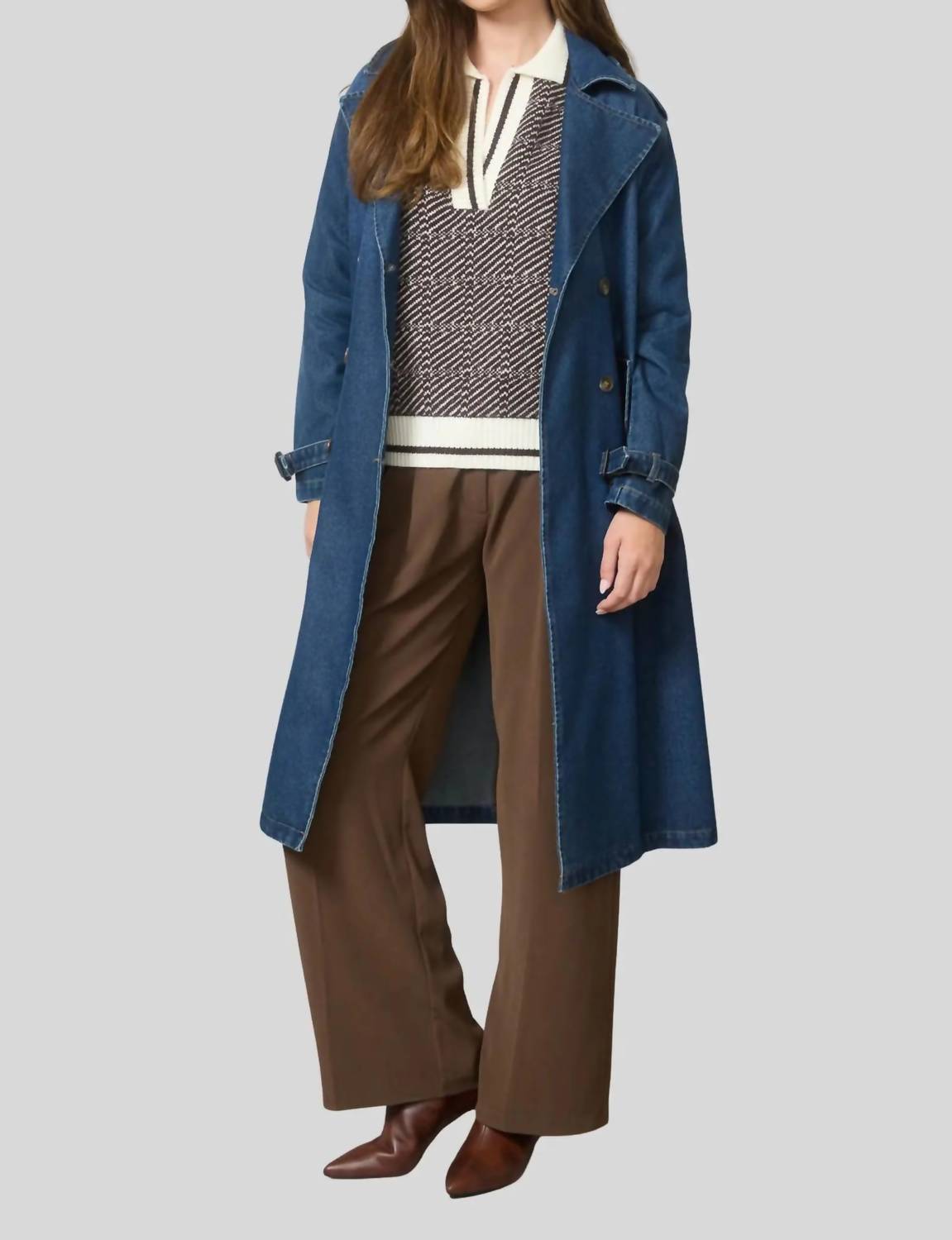 Blu Pepper - Cover Up Belted Trench Coat