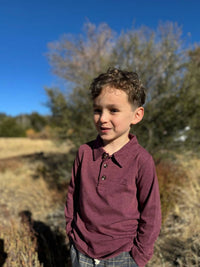 Me & Henry - Boy's Spencer Long Sleeve Polo Shirt