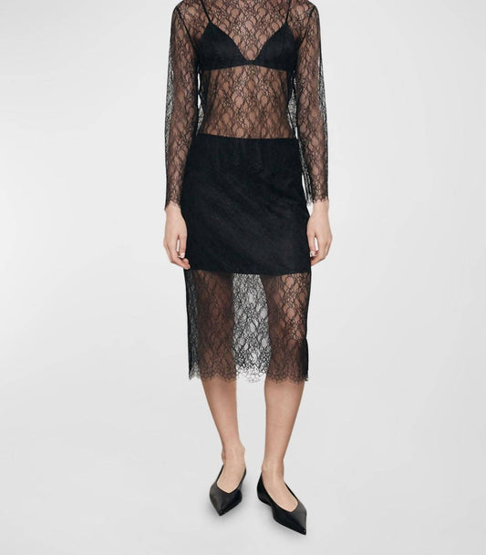 Enza Costa - Sheer Lace Slip Skirt