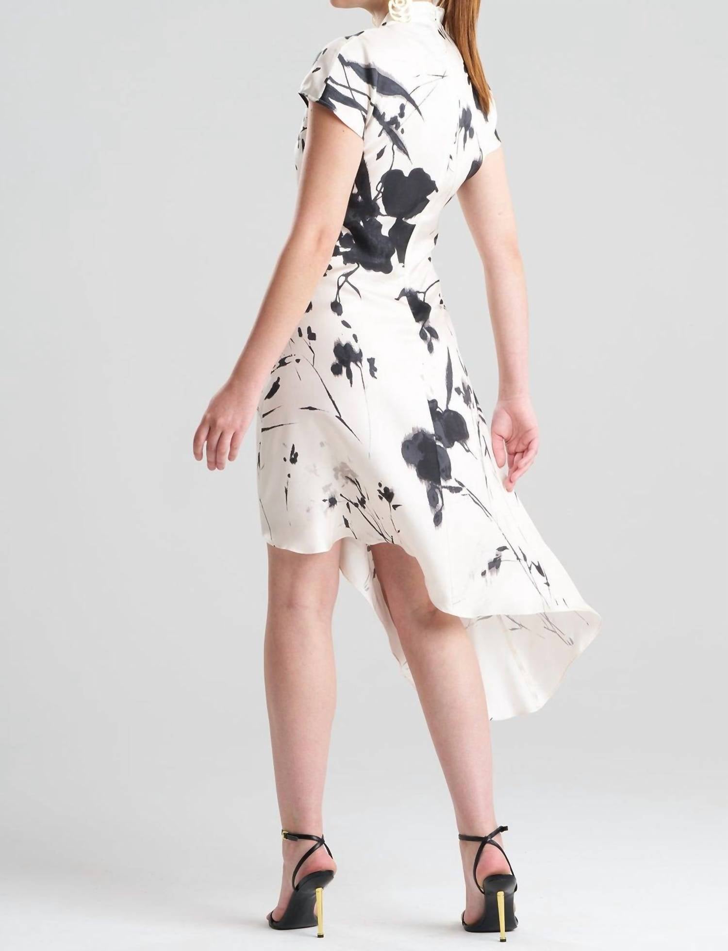 Natori - Asymmetric Pleated Dress