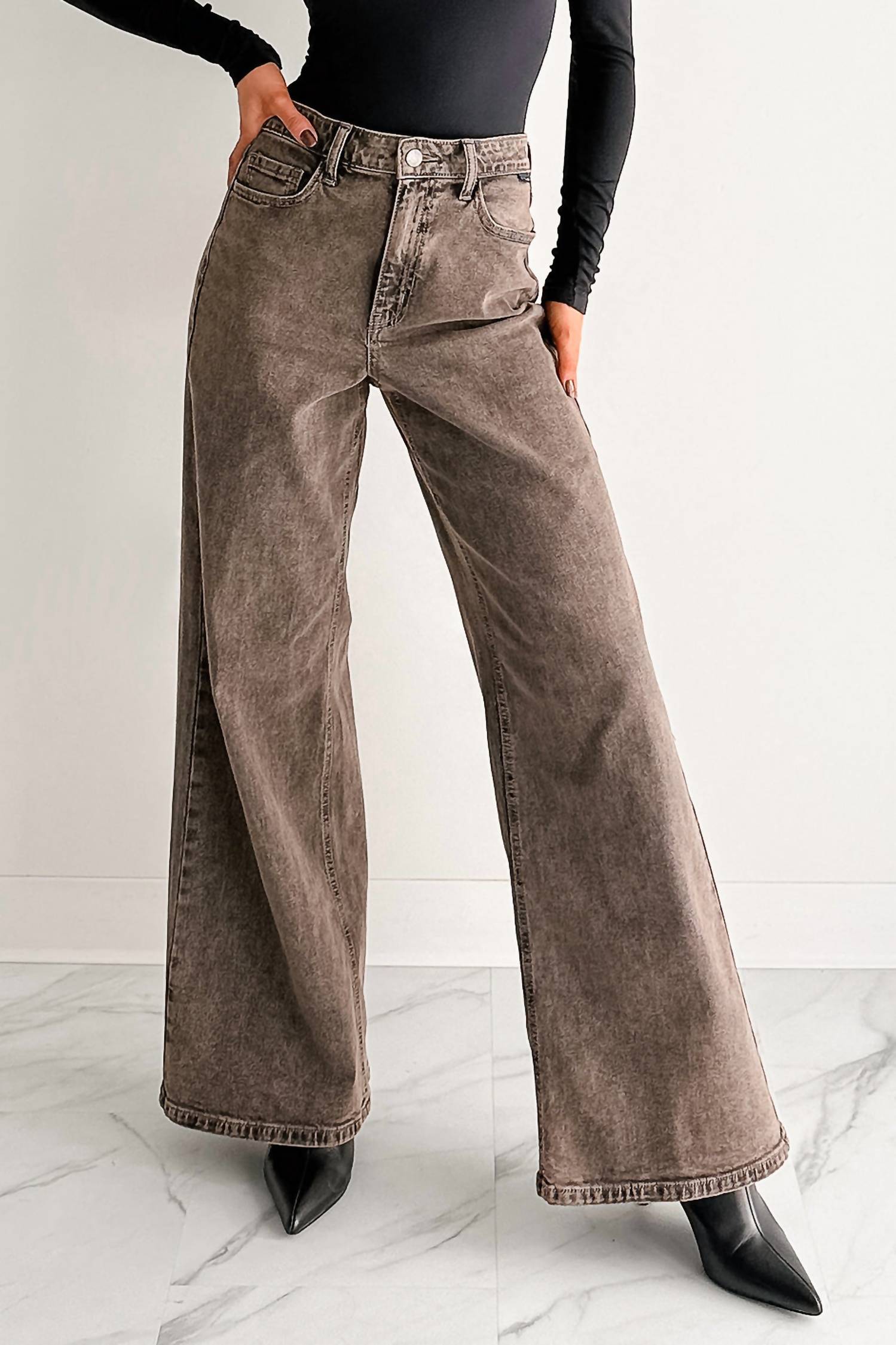 Cello - Bane High Rise Wide Leg Jeans