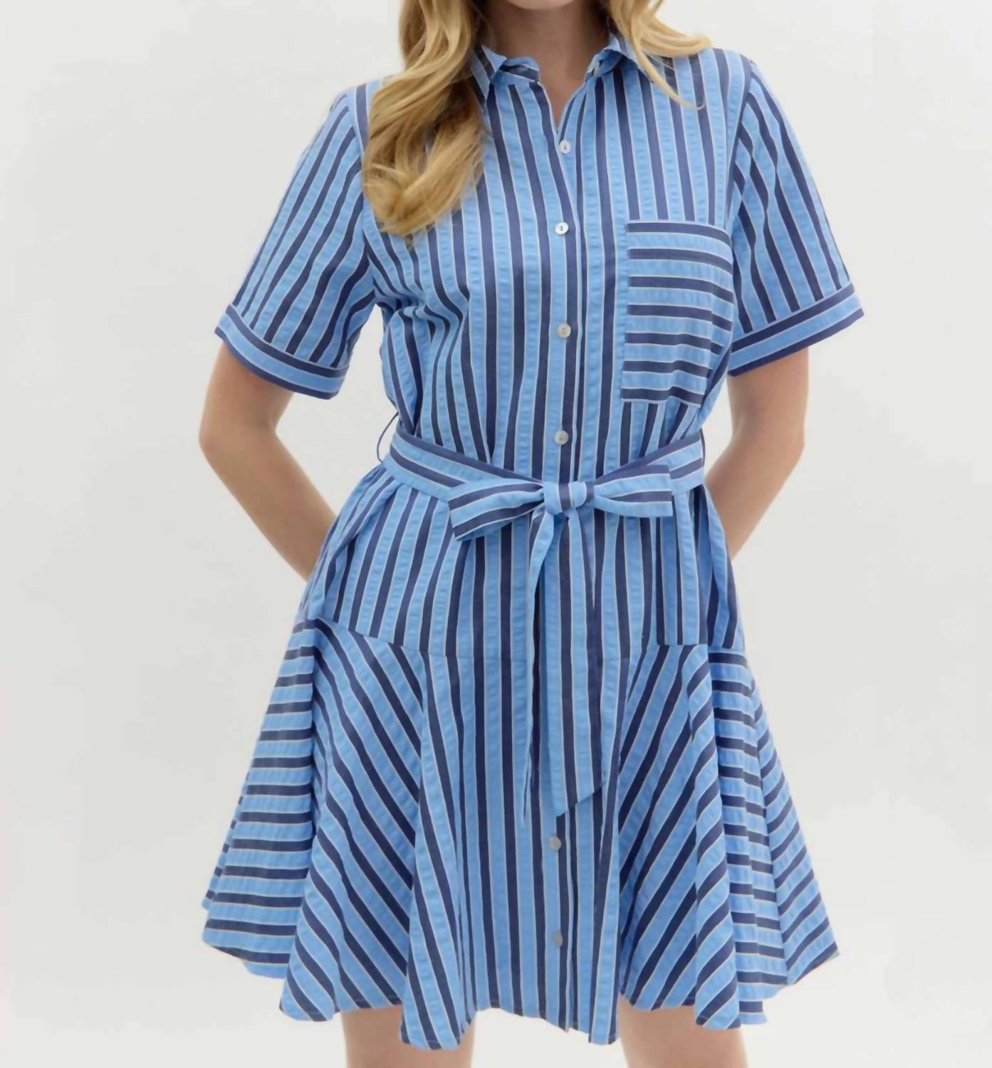 Entro - Front Button Mini Dress