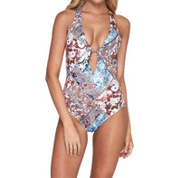 Jets By Jessika Allen - Plunge V-Neck One Piece Swimsuit