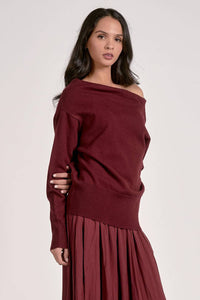 Elan - Off Shoulder Relaxed Sweater