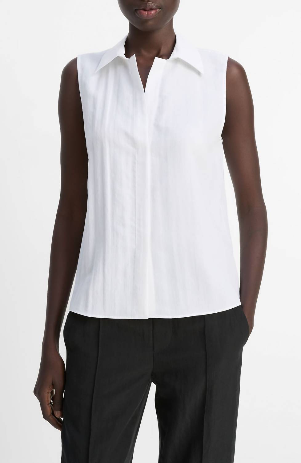 Vince - Boxy Sleeveless Button Down