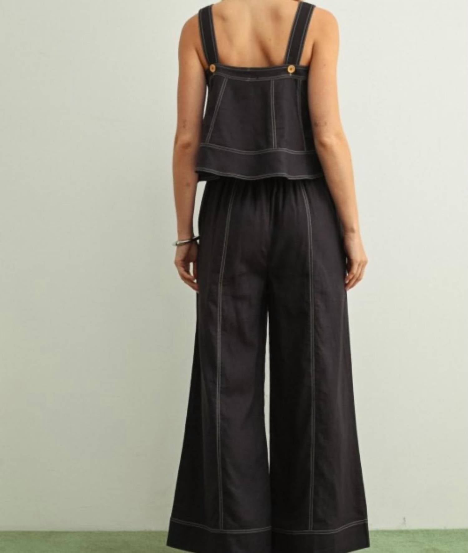 Miou Muse - Stitch Detail Sleeveless Top