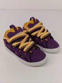 LANVIN Women's Curb Chunky Low Top Sneakers in purple yellow - women's sneaker