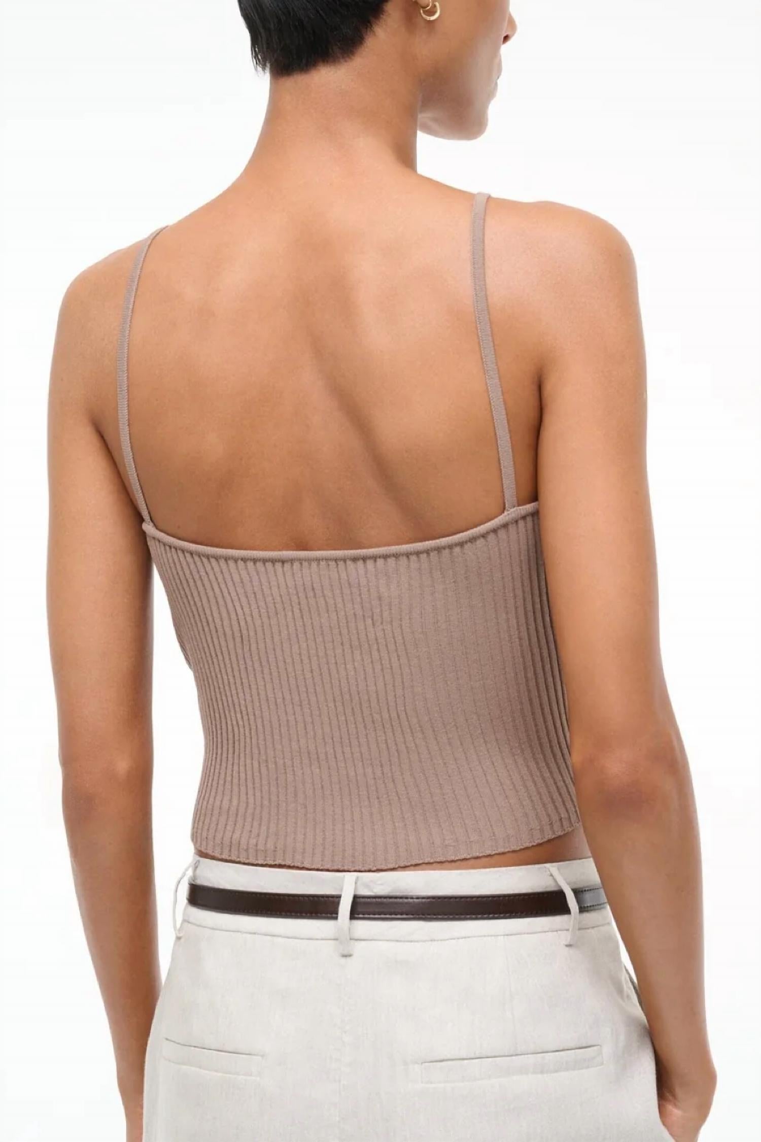 Staud - Soleil Rib Knit Camisole Top
