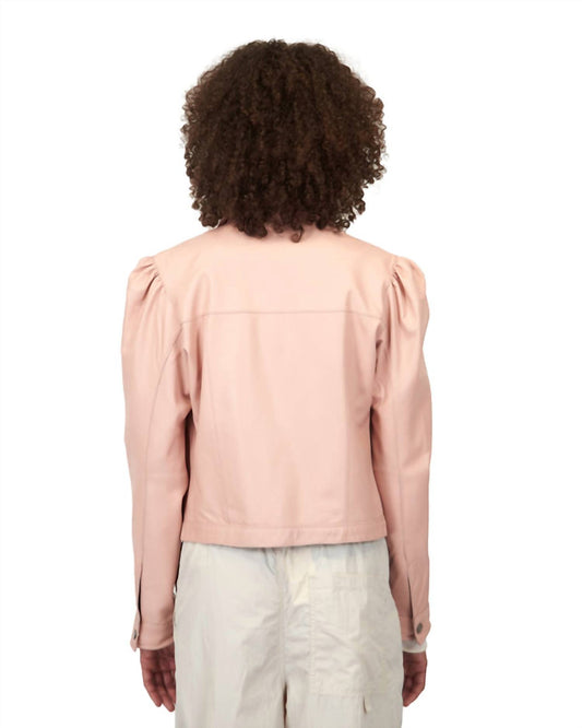 Jakett - Ariel Twill And Burnish Leather Jacket