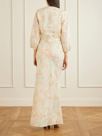 Bernadette - Beau Floral-print Linen Maxi Dress