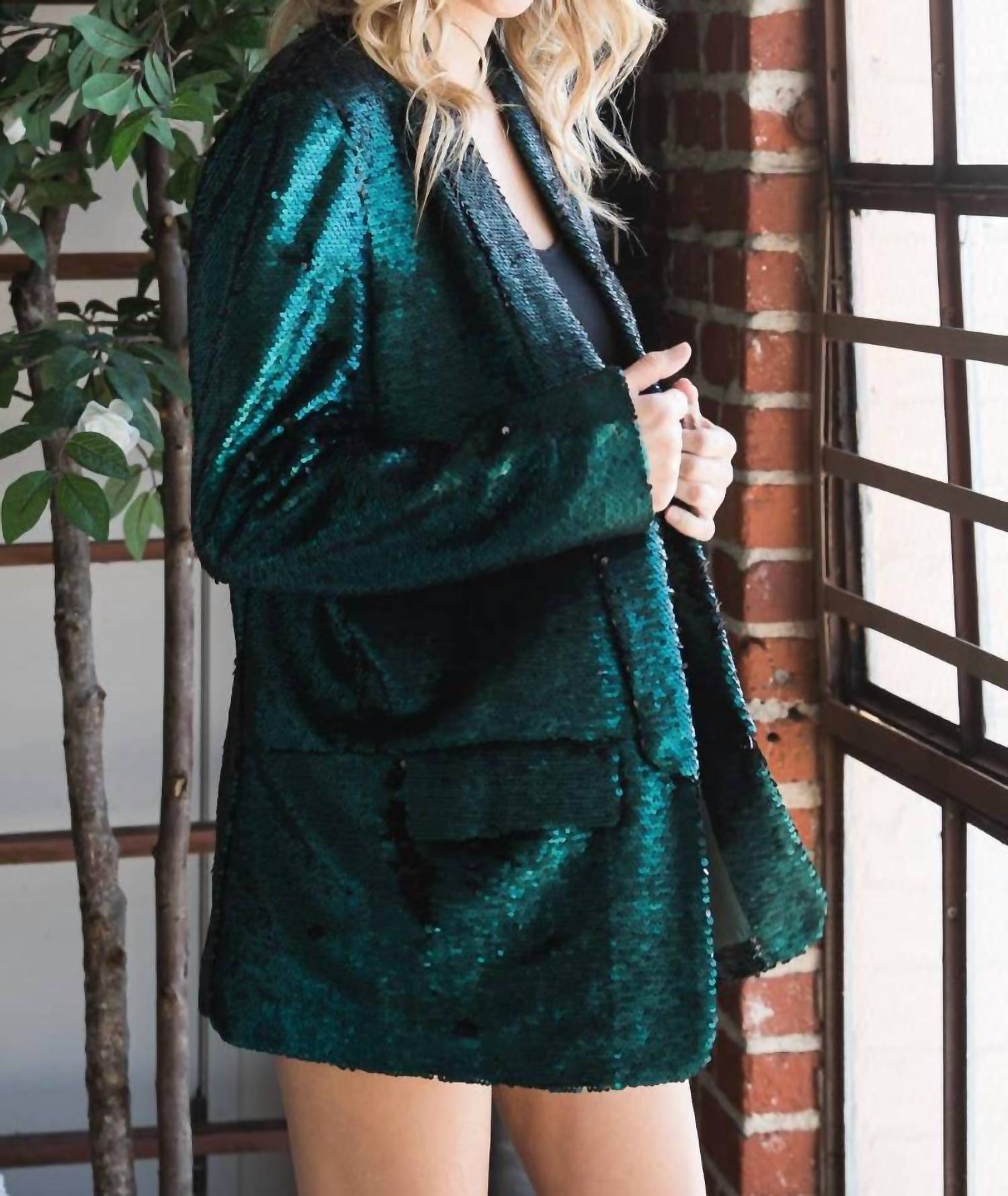 Paint The Town - Women's Sequin Blazer