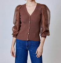 Design History - Bark Long Sleeve Cardigan