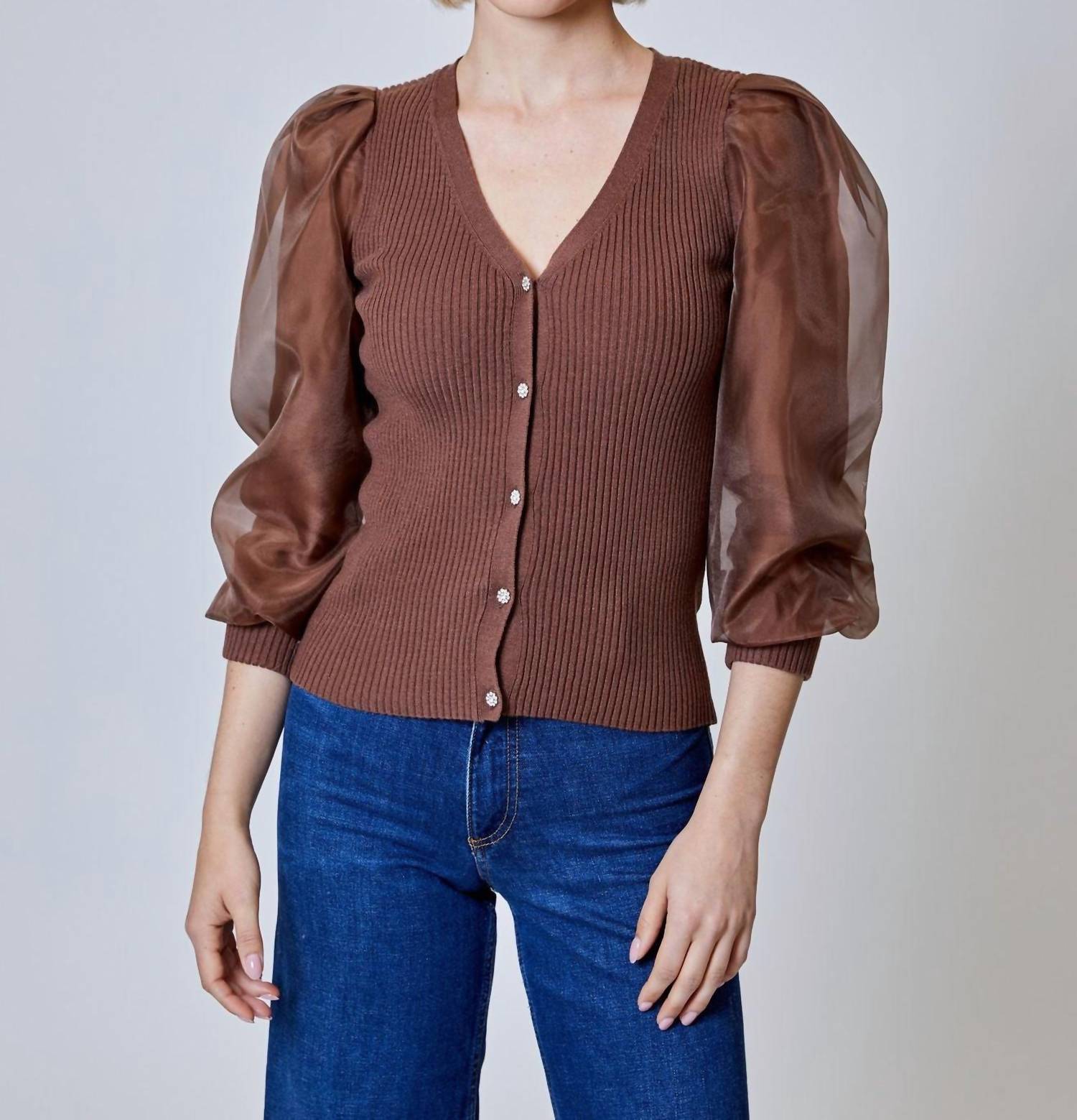 Design History - Bark Long Sleeve Cardigan