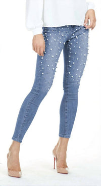 Frank Lyman - Pearl High Waisted 5 Pocket Jeans