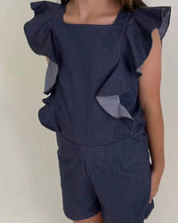 Little Olin - Girls' Cut Out Romper