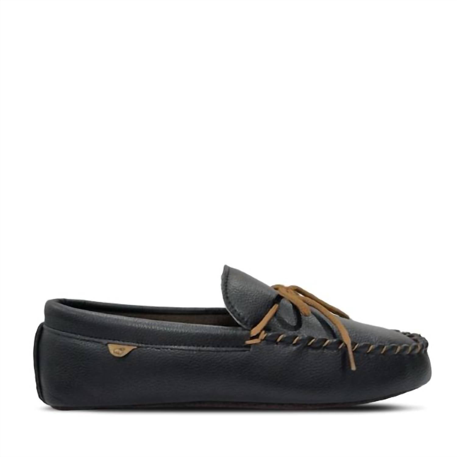 Lamo Men's Softsole Moccasin Slipper in black - men's loafer