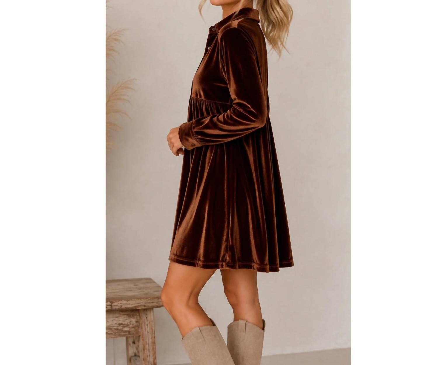 La Miel - Velvet Mini Dress