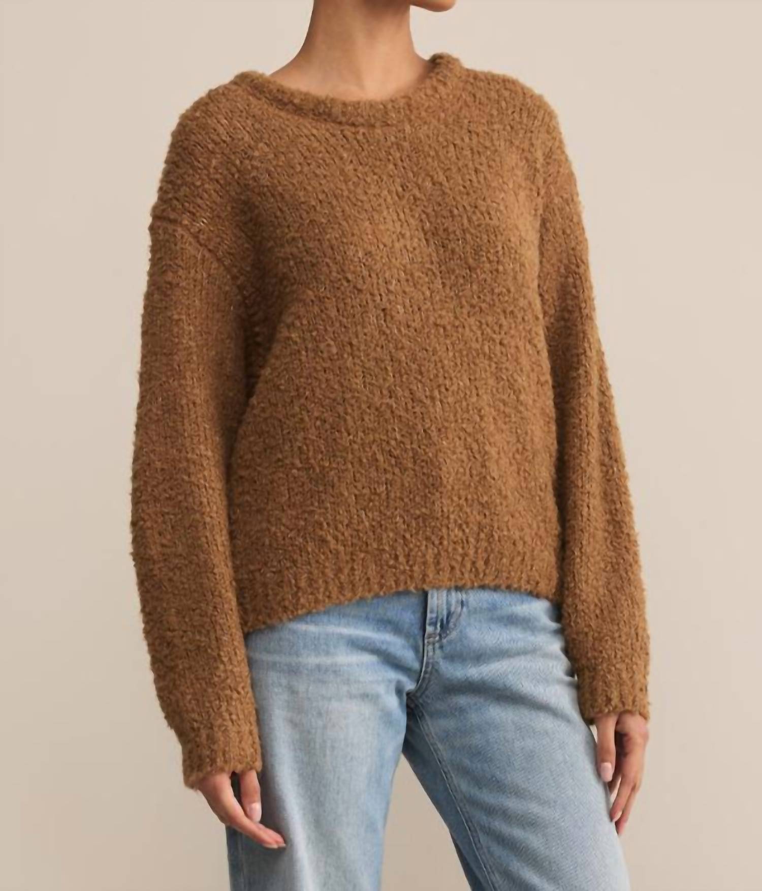 Z Supply Romnie Sweater in coconut - women's sweater - detail view