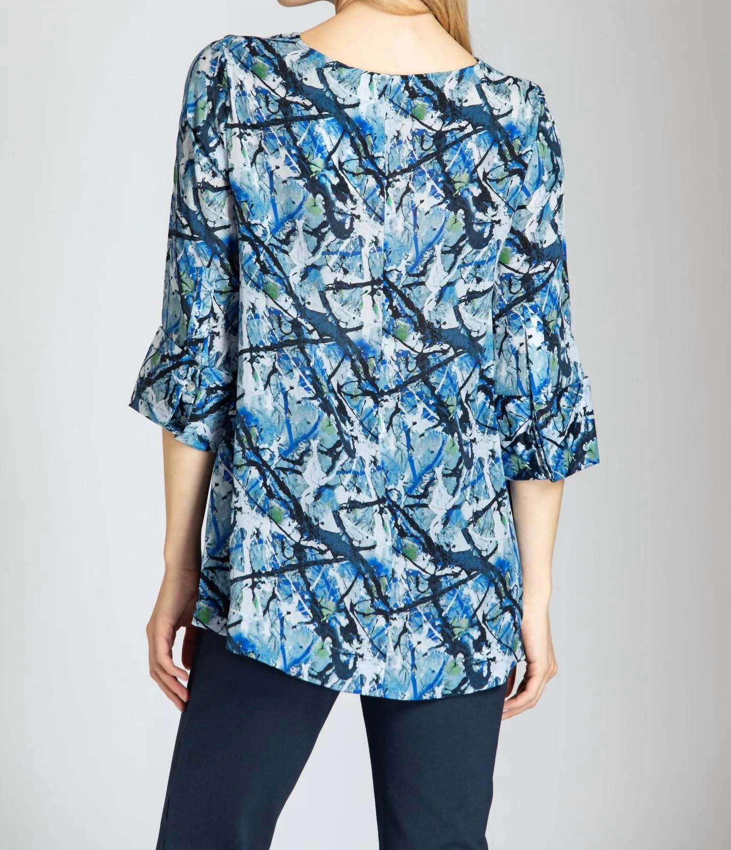 Apny - Elbow Flare Tunic Top