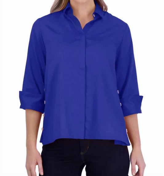 Foxcroft - Beatrice 3/4 Sleeve Satin Shirt