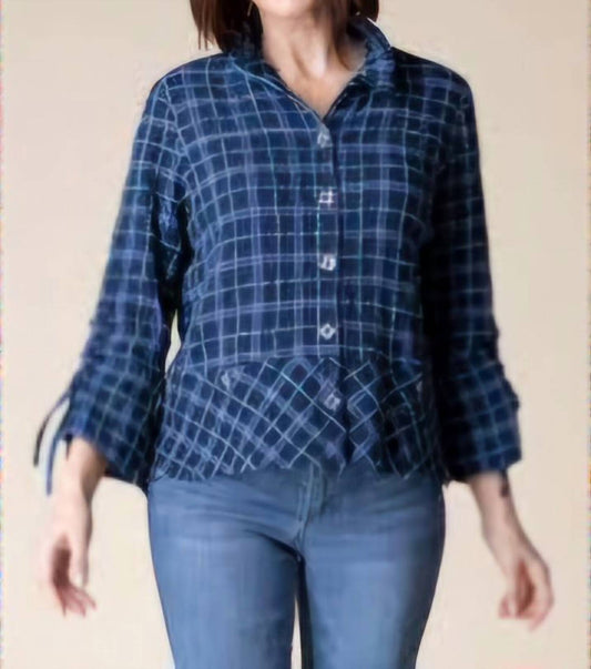 Habitat - Windowpane Ruched Sleeve Jacket