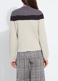 Lysse Gabriel Cozy Sweater in apres ski - women's cardigan - detail view