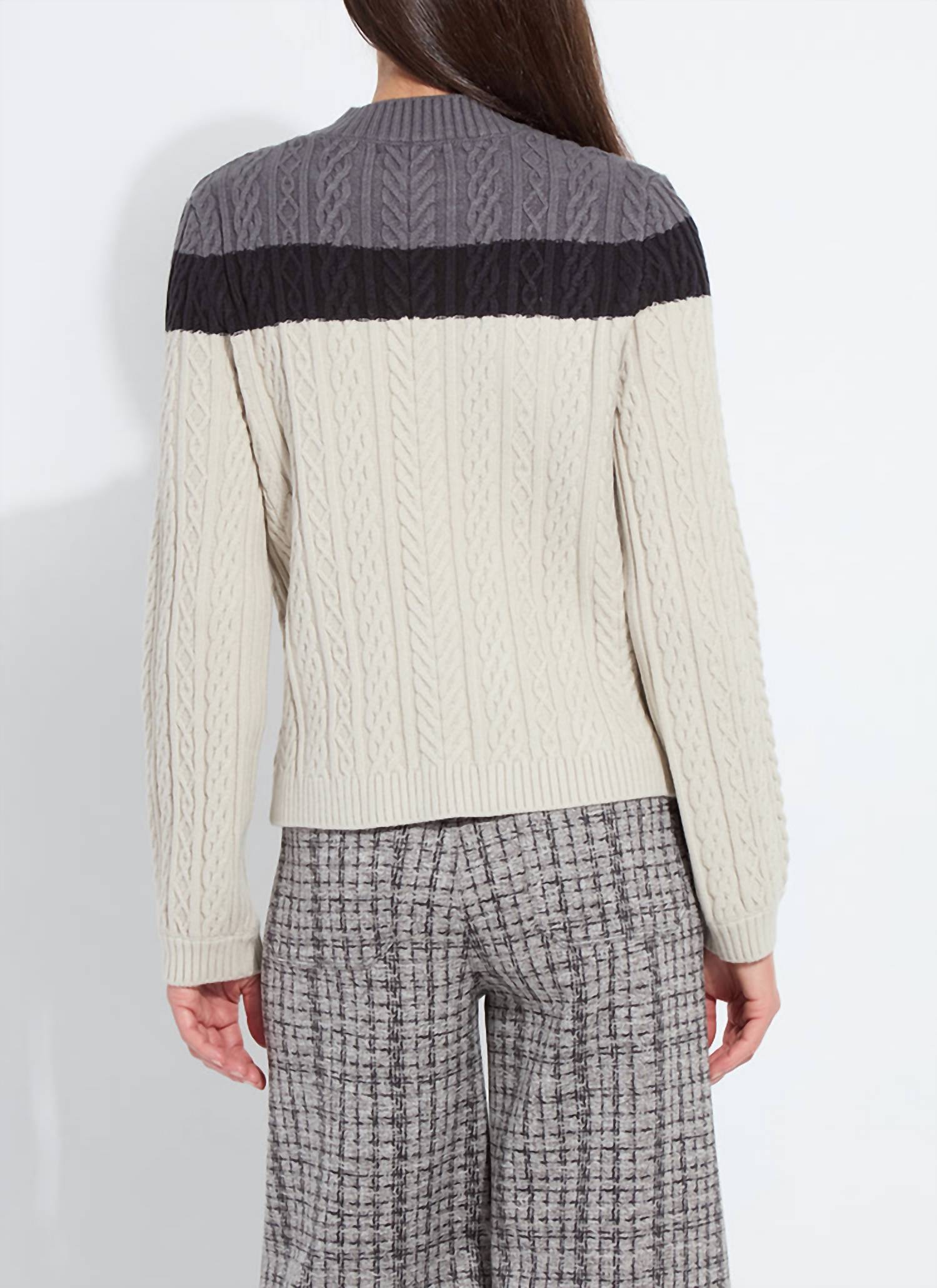 Lysse Gabriel Cozy Sweater in apres ski - women's cardigan - detail view