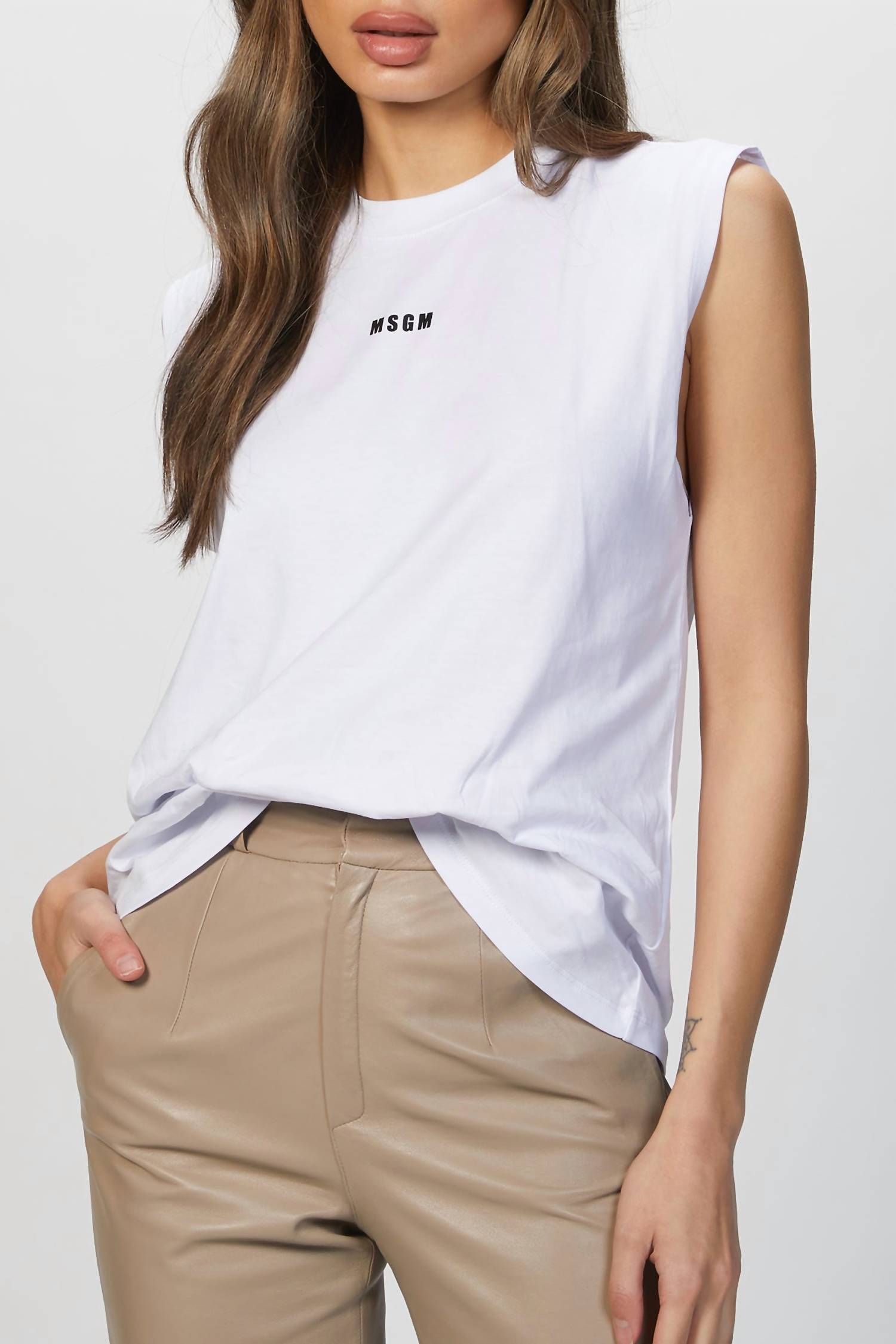 MICRO-LOGO CREW NECK TANK TOP