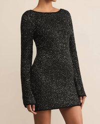 Z Supply La Marca Sequin Mini Dress in black 3 - women's dress - view 4