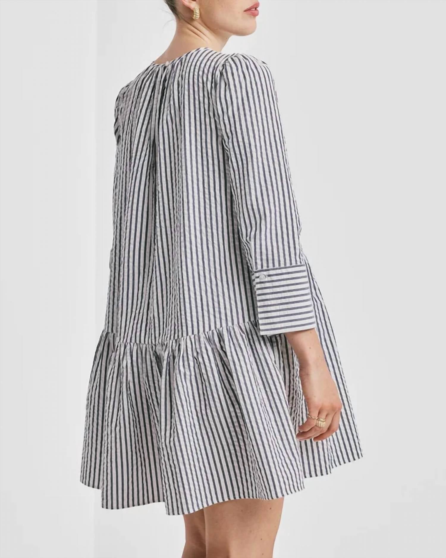 Bytimo - Seersucker Mini Shift Dress