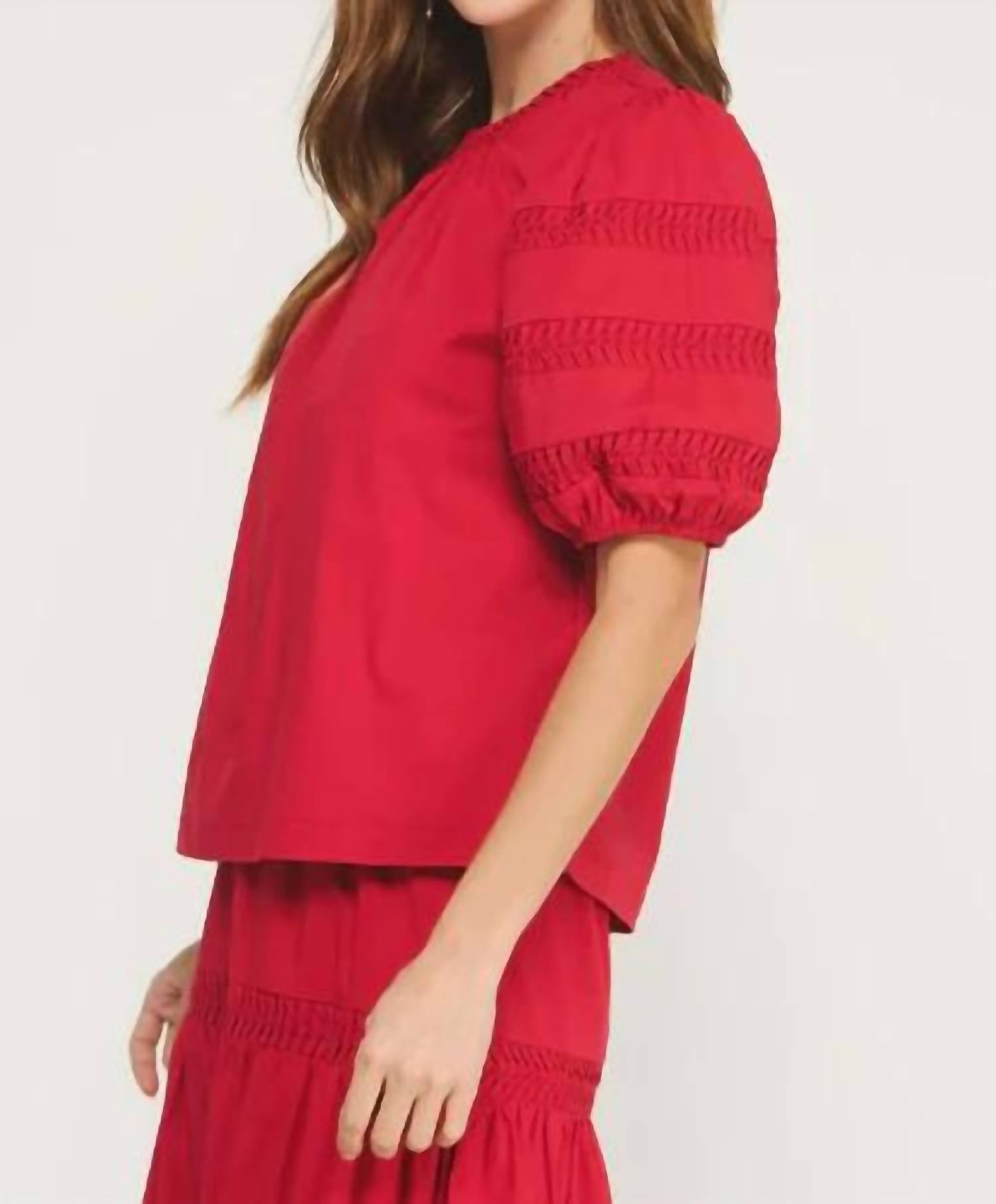 Strut & Bolt - Pintuck Sleeve Top
