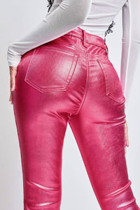 Ymi - Women's High Rise Skinny Leg Metallic Pants