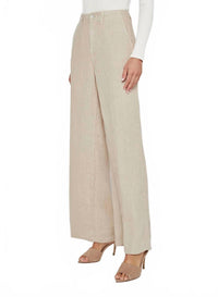 L'Agence Brie High Rise Wide Leg Pants in doeskin - women's pants - detail view