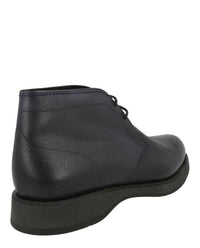 Brioni Men's Desert Leather Ankle Boots in midnight blue - men's shoe - alternate view