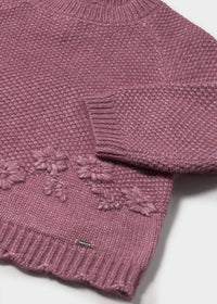Mayoral - Girl's Sweater Tunic With Embroidered Flowers