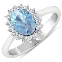 Diana M Jewels - Women's Oval Natural Aquamarine Fashion Ring (1.62 Ct) - Classic