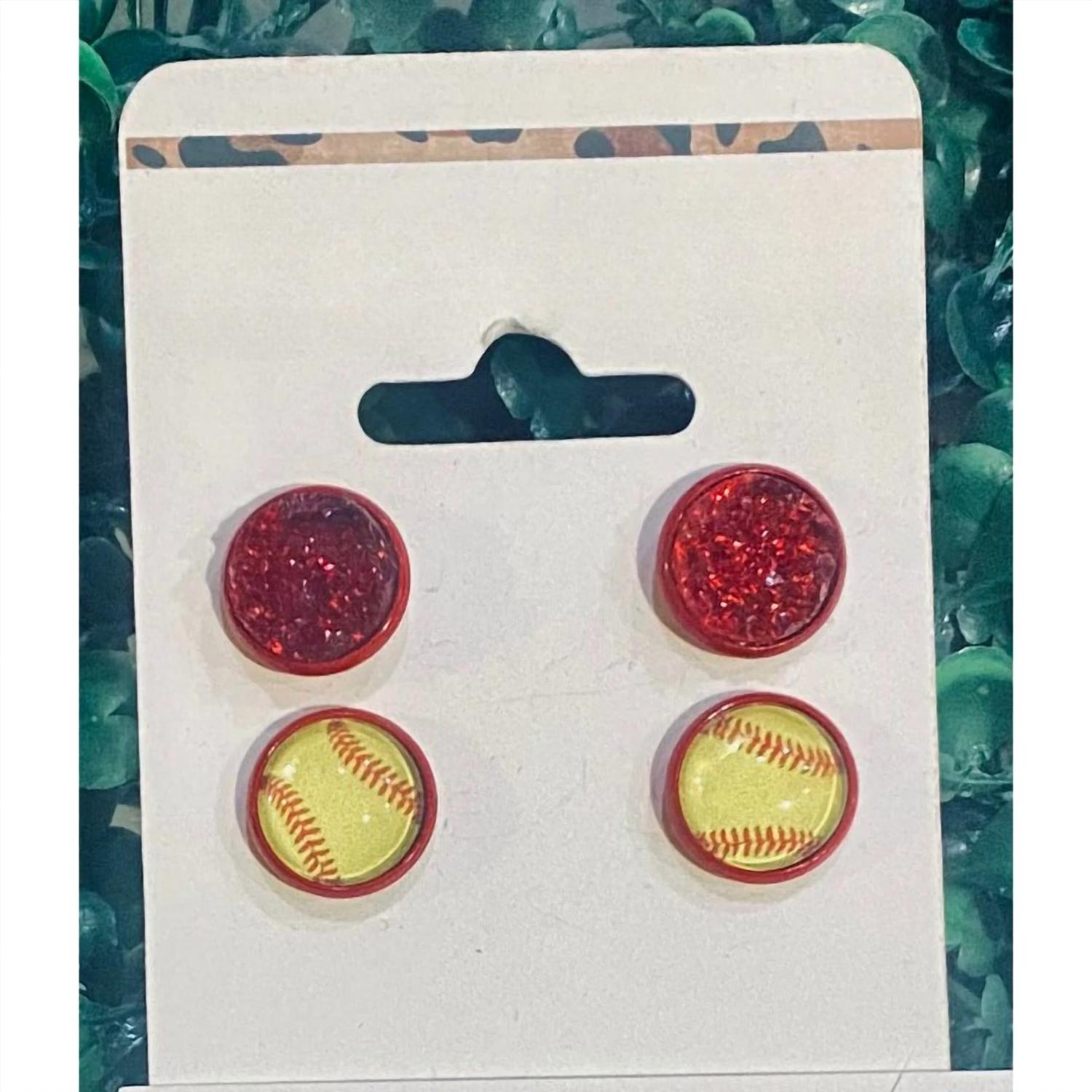 Addy Rose Southern - Women's Druzy Stud Earring Set