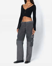 John Elliott - Piper Silk Rib Cropped Cardigan