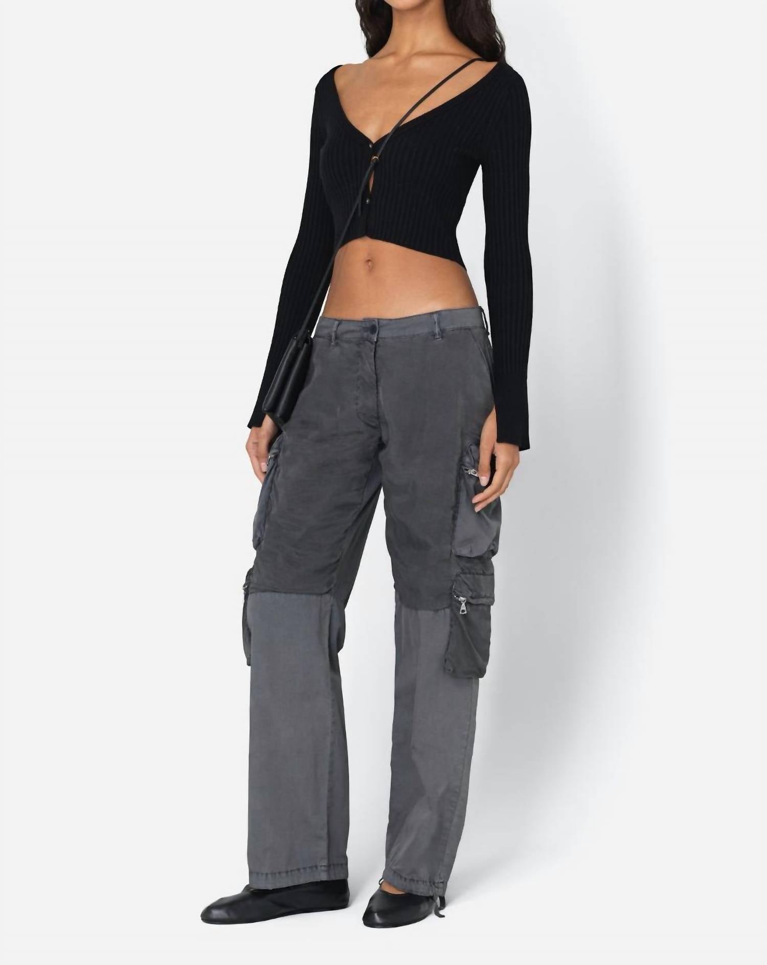 John Elliott - Piper Silk Rib Cropped Cardigan