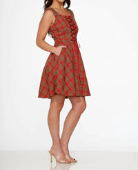 Orchid Bloom - Plaid Swing Dress
