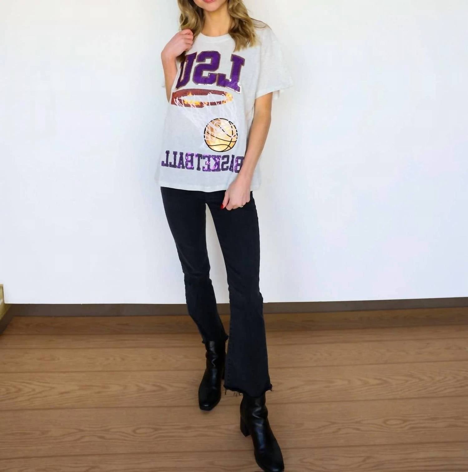 Queen Of Sparkles - LSU Basketball Tee