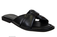 Naked Feet Women's Goa Flat Sandals in black - women's sandal