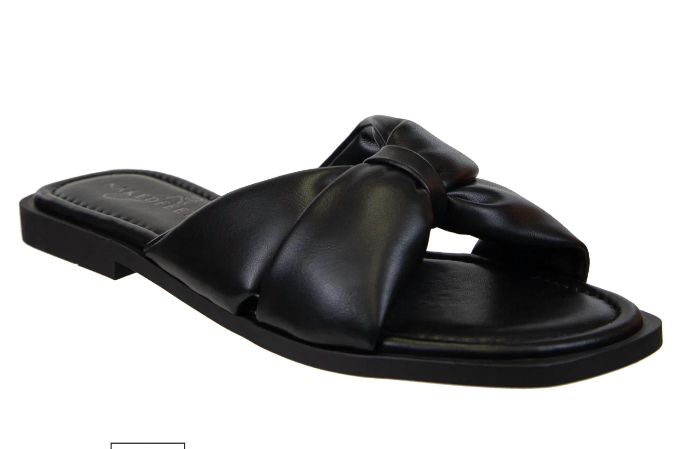 Naked Feet Women's Goa Flat Sandals in black - women's sandal