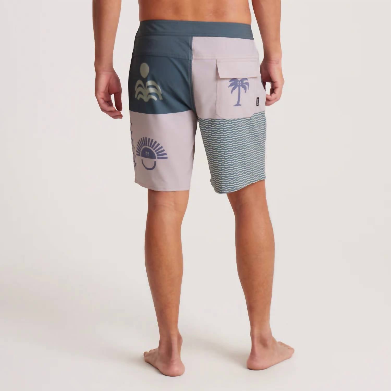 ROARK Passage Board Shorts in multi color - men's swimwear - detail view