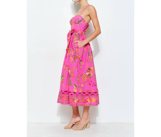 Ina - Floral Bustier Midi Dress