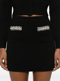 Self-Portrait - Knit Embellished Mini Skirt