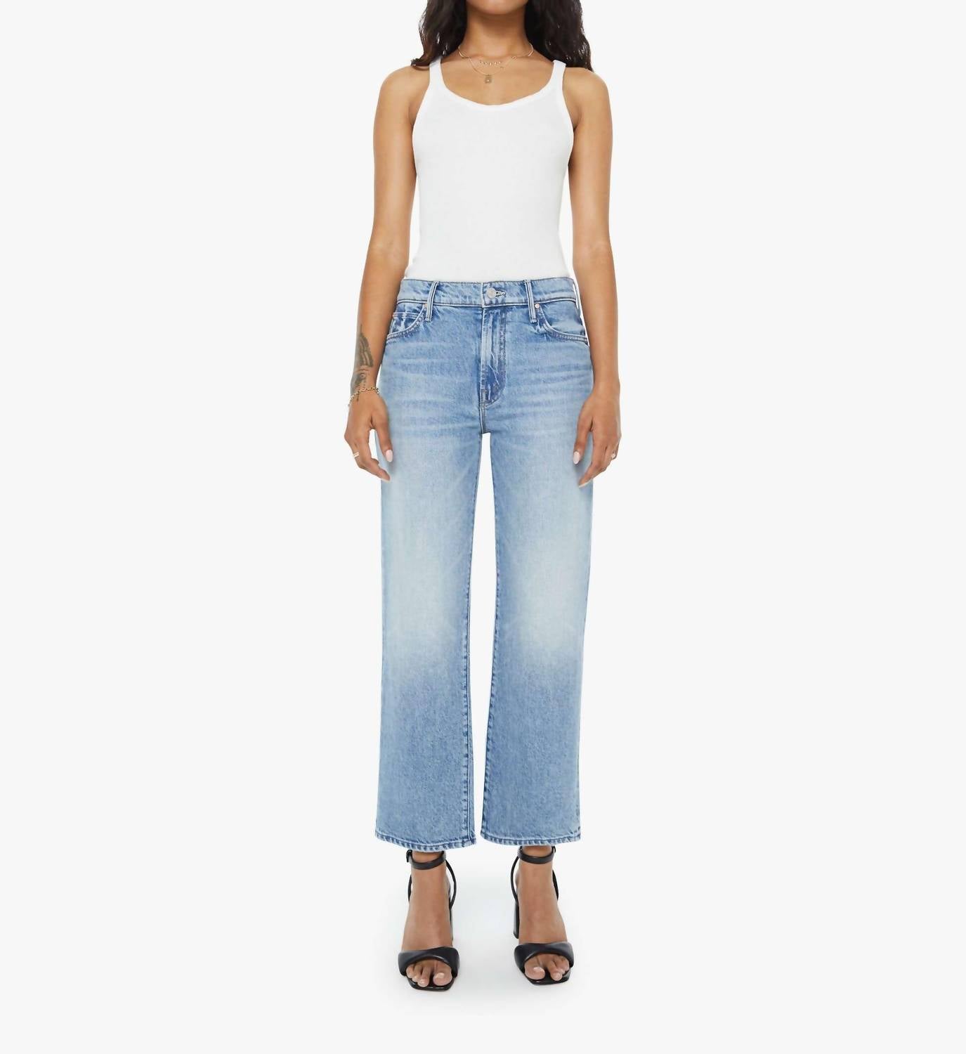 Mother - Lil Kick It Ankle High Rise Straight Leg Jeans