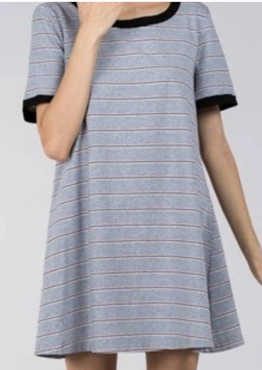 Pol - Stripe T-shirt Dress